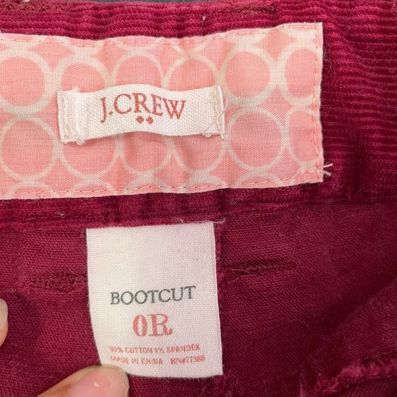 J.Crew Women's Size 0R Red Corduroy Bootcut Pants - Picture 5 of 14